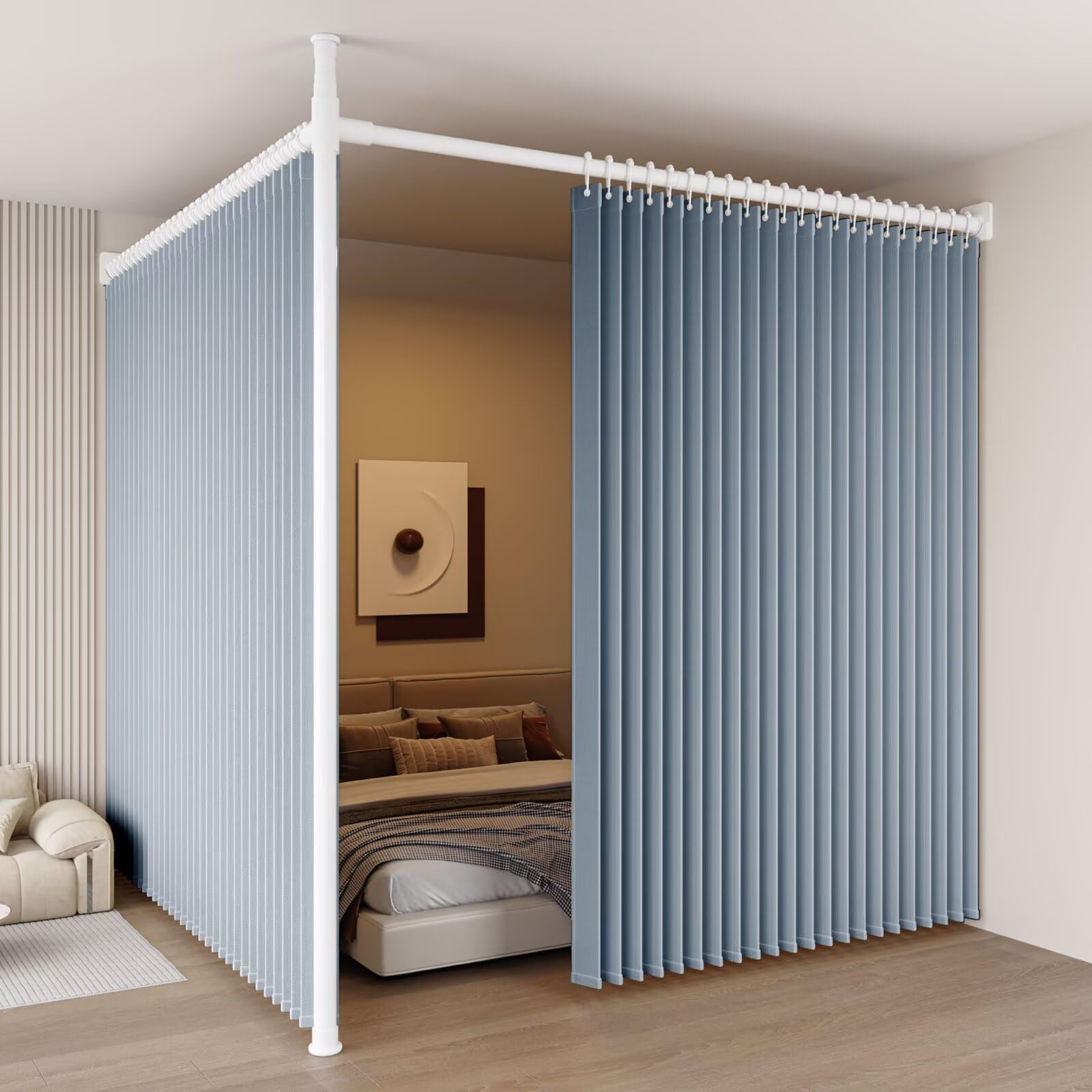 Amazon｜EazyRack 突っ張り パーテーション 部屋 仕切り （幅160-210cm